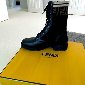 Authentic FENDI biker/combat boots